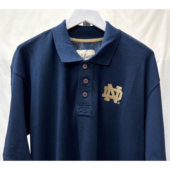 Colony Men's Notre Dame Pique Polo Short Sleeve Collared Shirt - Picture 6 of 14